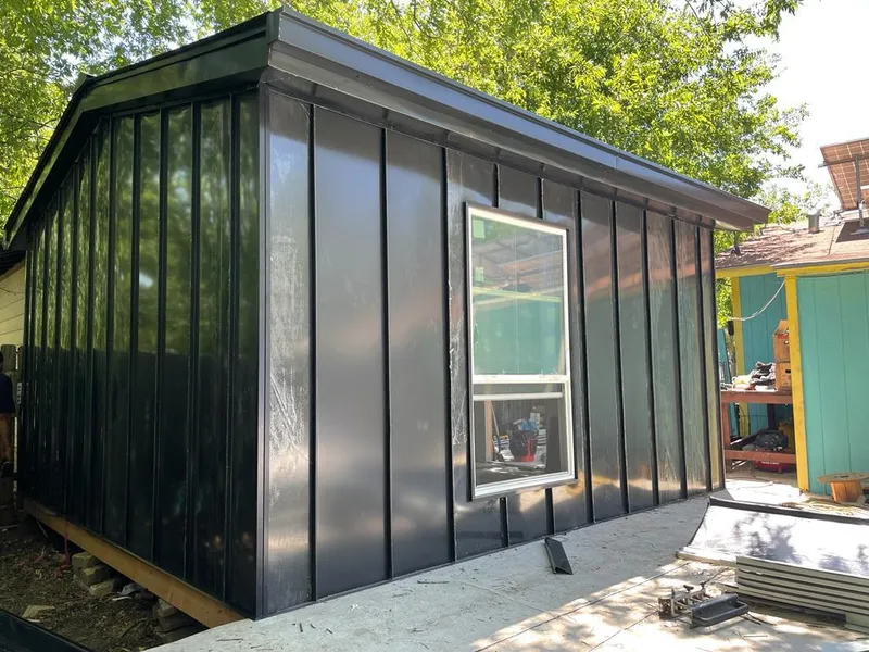 Black standing seam metal wall panels for Metal Roof Installation in Hopatcong