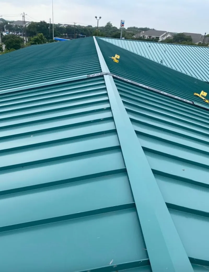 Green commercial metal roof ridge and valley for Metal Roof Repair in Hopatcong